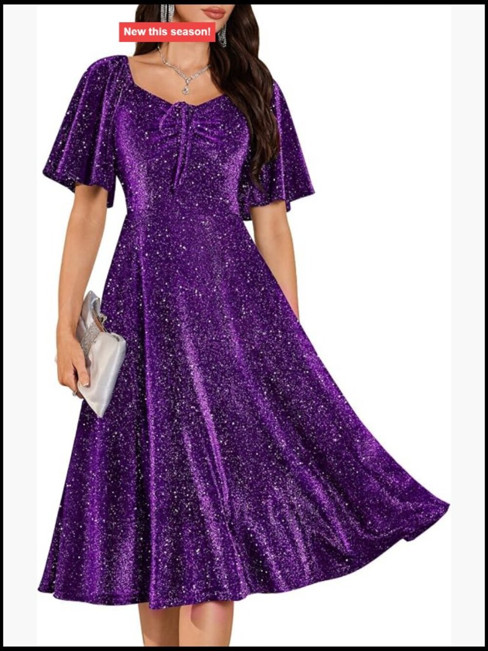 Sparkly Sequin A-line Homecoming Dress for Teens